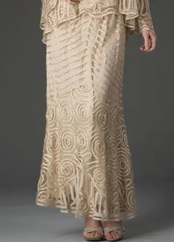 Soulmates Silk Hand Crochet Scalloped Skirt Mother of the bride