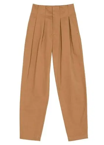💕DOEN💕 Louvre Pant ~ High Waisted Pleated Ankle Pants Bark Brown 6 NWT