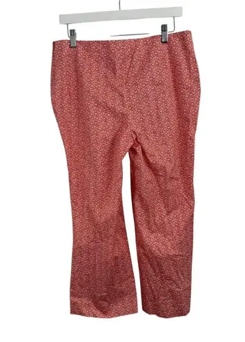 Piazza Sempione Audrey Pink Orange Floral Pants Preppy Office Womens 46 US 10