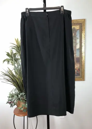 Ben Marc Women Black 2 Pc Skirt Jacket 16 Long Sleeve Formal Preppy Office Siren