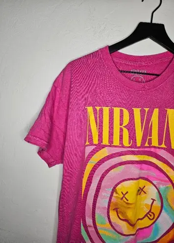 Nirvana  Pink Graphic Tee Size Large