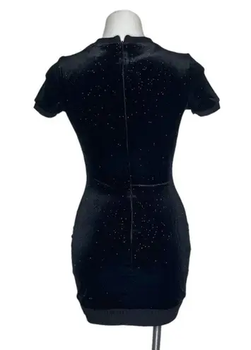 Dress the Population Cosmopolitan  Black Dress Stretch Bodycon Sparkles Size XS