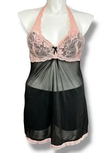 Marilyn Monroe Womens Negligee Lingerie Nightie Chemise Underwire Black Pink XL