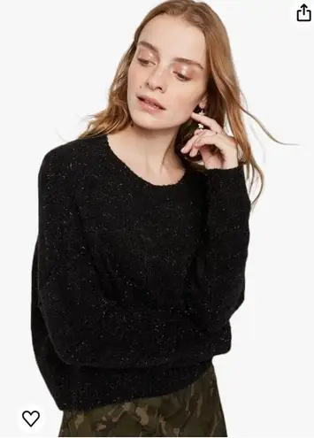 Wild Fable Women's Crewneck Tinsel Sweater (Black