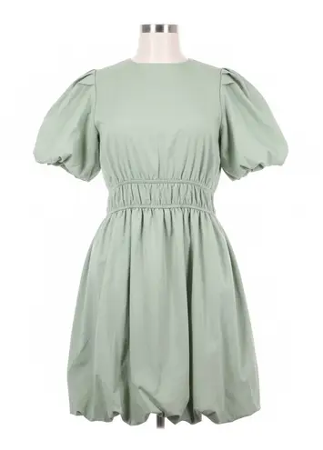 Arula Dress A XL Sage Green Bubble Puff Sleeve Smocked Waist Cottagecore Fairy