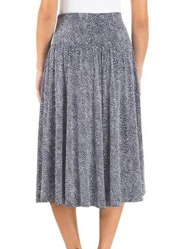 Hilary Radley  Midi Length Polka Dot Skirt Stretchy‎ waistband