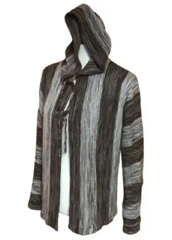 Vintage 70s space dyed bell sleeve hooded sweater Brown Size M