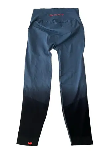 Shefit Slate Gray Ombre Cropped Fit High Rise Crosswaist Athletic Leggings Size 16