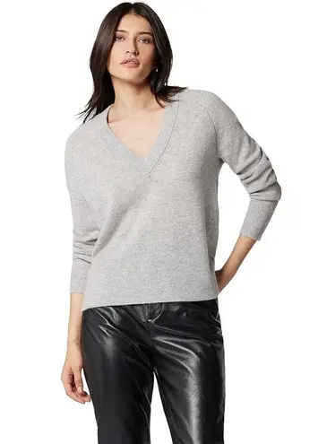 Equipment Madalene Heather Gray 100% Cashmere V-Neck Pullover Sweater Size XXS