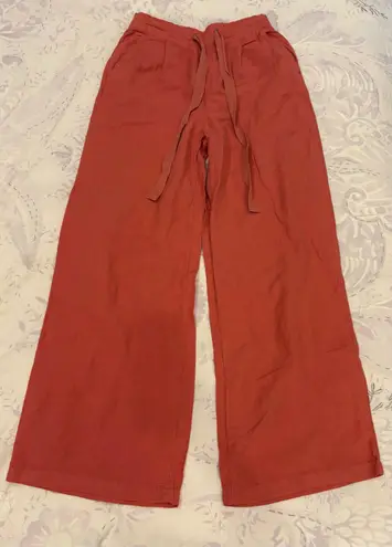A New Day Red wide leg linen pants #linenpants thumbnail 1