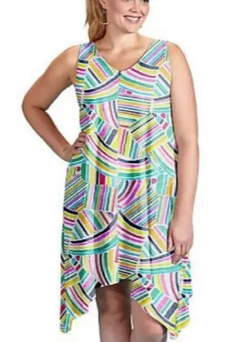 Fresh Produce Fresh Produce Sundrenched Lydia Abstract Art Asymmetrical bottom Dress Size 3X