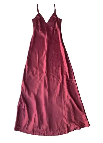 Modcloth  Burgundy Embrace Elegance Satin Maxi Dress