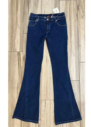 NWT Ser.o.ya Trisha Mid Rise Flare Pant Jeans Sz 27 $278 Blue