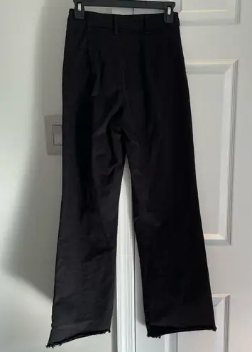 Marine layer Bridget Full Length Pant Washed Black Raw Hem Women’s 2 Fall Preppy