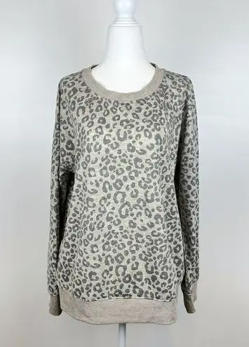 Splendid  Leopard Print Sweater Crewneck Pullover Sz M | Everyday Comfy Casual