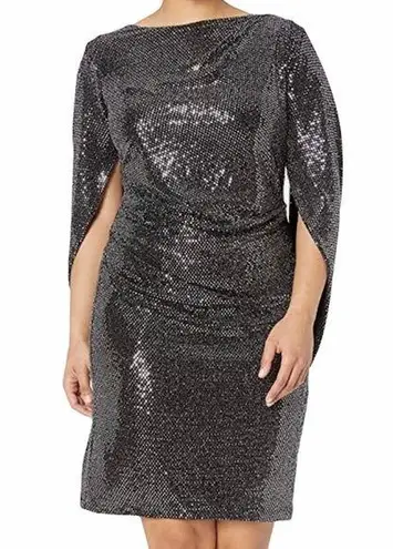 R & M Richards sparkly back drape dress