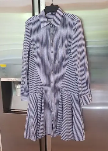 Derek Lam ππ Blue Pin Stripe Shirtdress ~ Blue White 40 EUC Minimalist Chic