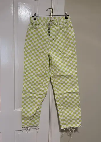 PacSun Checkered Lime Jeans