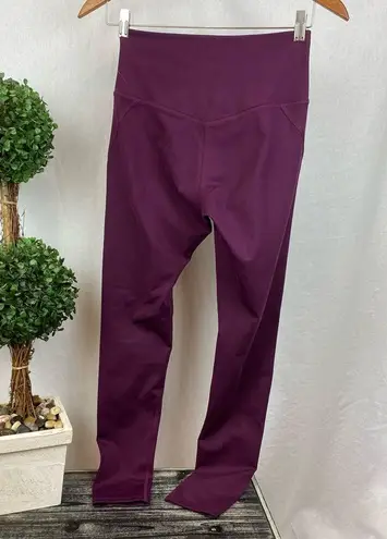 Girlfriend Collective Burgundy Compression Leggings & Crop Top SET Small