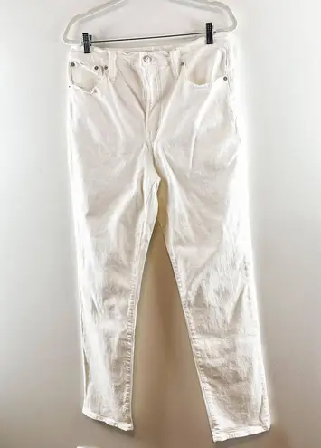 Madewell  The Perfect Vintage High Rise Tapered Mom Jeans Tile White 30 Tall