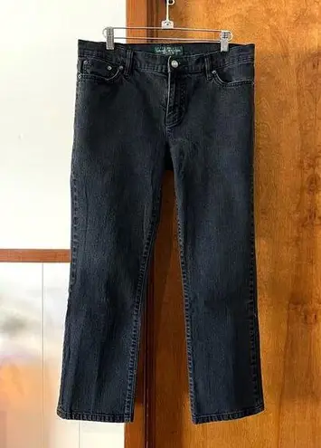 Ralph Lauren  Vintage 90s Lauren Jeans Black Straight Leg Mid-Rise 10 Petite