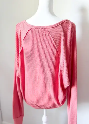 Free People We The Free Pink Waffle Knit 