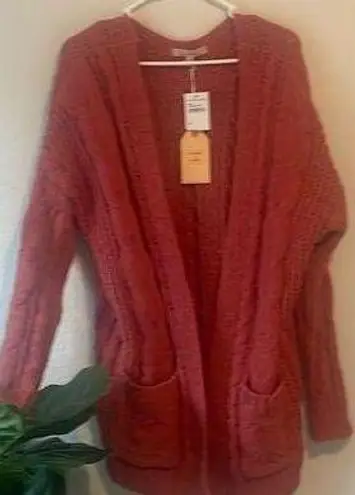 Love Tree NWT Terra cotta ultra soft warm and cozy oversized cardigan small