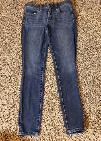 American Eagle The Dream Jean Denim Blue Wash Stretch Skinny Jeans Size 2 Short