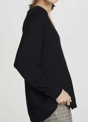 Enza Costa Oversized Slouchy Ribbed Long Sleeve Lounge Sweater Large Gray Blue