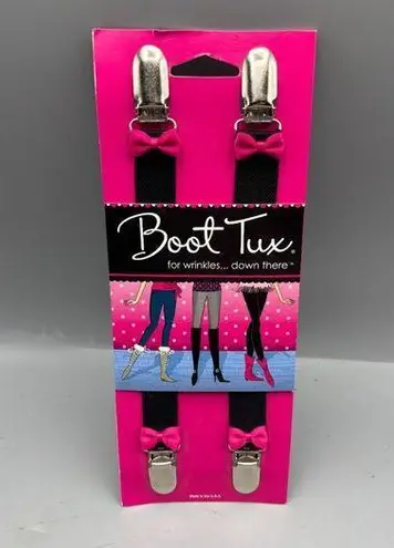 Boot Tux Adjustable Black Boot Straps Pink Bow Clips For Jeans & Boots