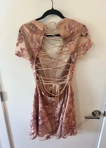 Two Sisters Rose Pink Tie Back Dress