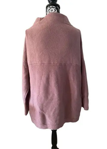 Pullover Knit Turtleneck Sweater Workwear Winter Casual School Pink Size L