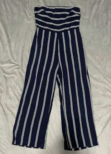 Paper Crane Ethereal  Navy Striped Jumpsuit NWT S thumbnail 1
