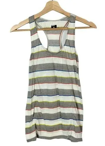 Urban Outfitters  BDG Gray White Stripe Racerback Cotton Tank Top S