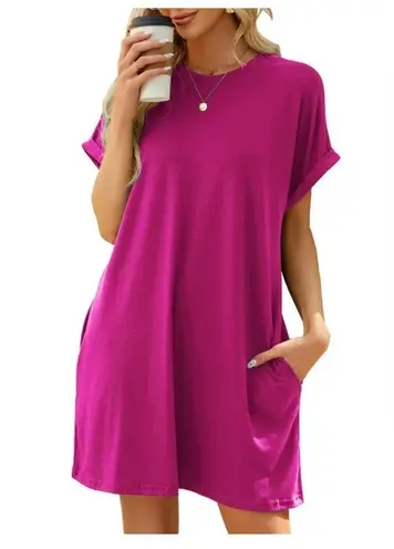 💥Time and Tru Vibrant Pink Casual T