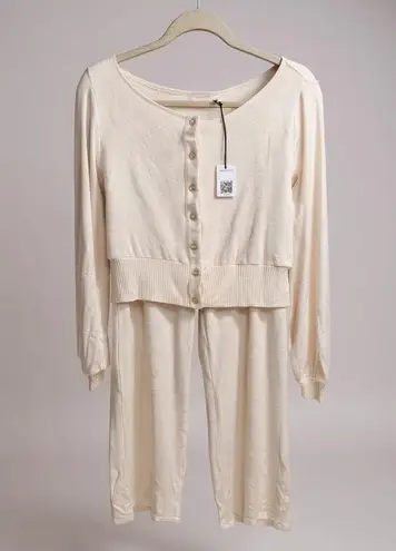 FORM For You Womens Lounge Set Knit Cardigan Pants Viscose Wool Blend Size M/L Size M