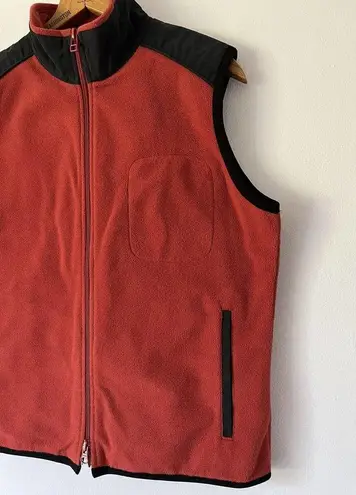 Hanna Andersson Dark Orange Fleece Full Zip Womens Vest Size Medium