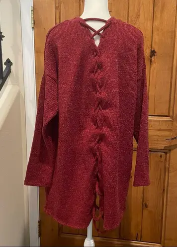 Heart & Hips brick reddish cardigan, size L
