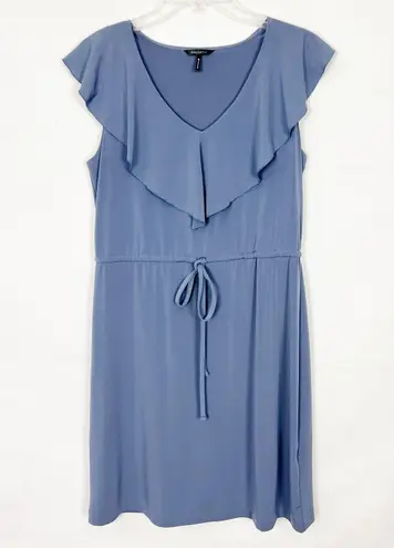 Daisy Fuentes Ruffle Blue Dress