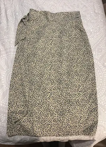 Marshalls Leopard Tie Wrap Midi Skirt 