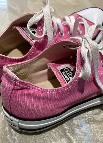 Converse All Star Low Tops Lace Up Shoes Sneakers Pink Women’s 8 (Please Read Description)