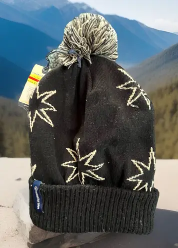 United by Blue New! Beanie Winter Hat Cap Made in USA Black White Stars