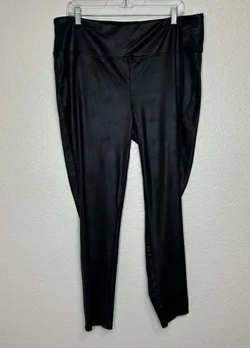 Seven7 Black Faux Leather Ultra High Rise Sculpting Leggings