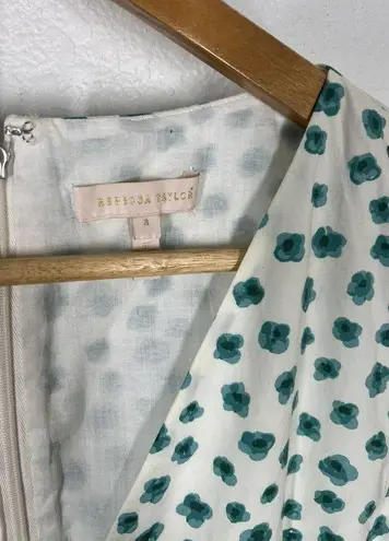 Rebecca Taylor Emerald Daisy Print Ruffle Hem Dress