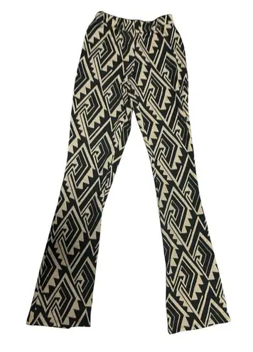 Rafi & Ro Tan and Black Design Flare Pull on Pants Size L
