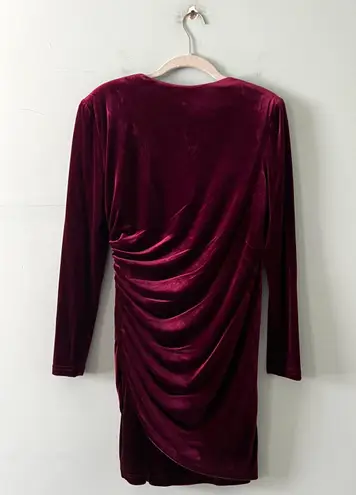 Alex Marie NWT Nikki Surplice V-Neck Long Sleeve Mahogany Velvet Dress