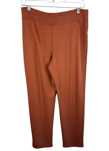 Onque Casual Burnt Orange Straight Leg Lightweight Stretchy Pull On Pants Size M Size M
