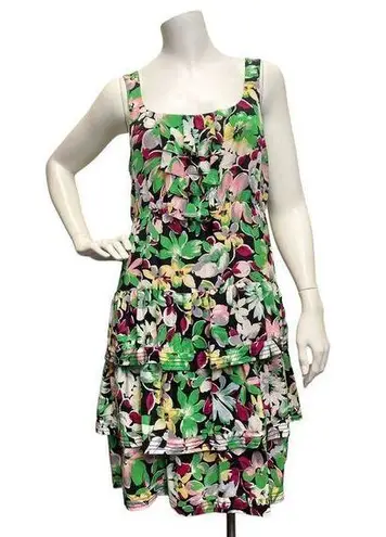 Moulinette Soeurs Anthony Akebia Sleeveless Green Floral Hawaiian Flowers Theme