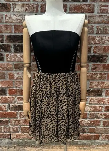 Rachel Roy RACHEL leopard and black dress with cutouts on the ribs. / 2 / GUC*