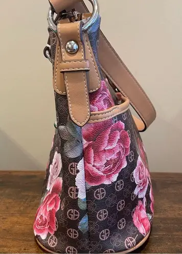 Giani Bernini Signature Rose Handbag Brown